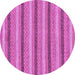 Round Abstract Purple Modern Rug, abs238pur