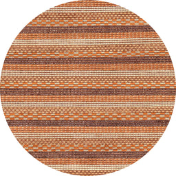 Round Abstract Brown Sand Brown Modern Rug, abs238