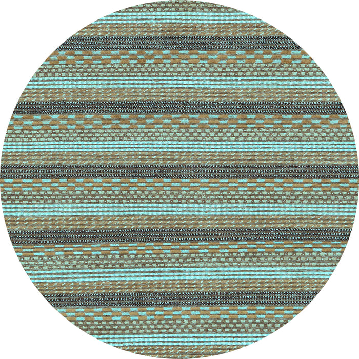 Round Abstract Light Blue Modern Rug, abs238lblu