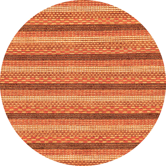 Round Abstract Orange Modern Rug, abs238org