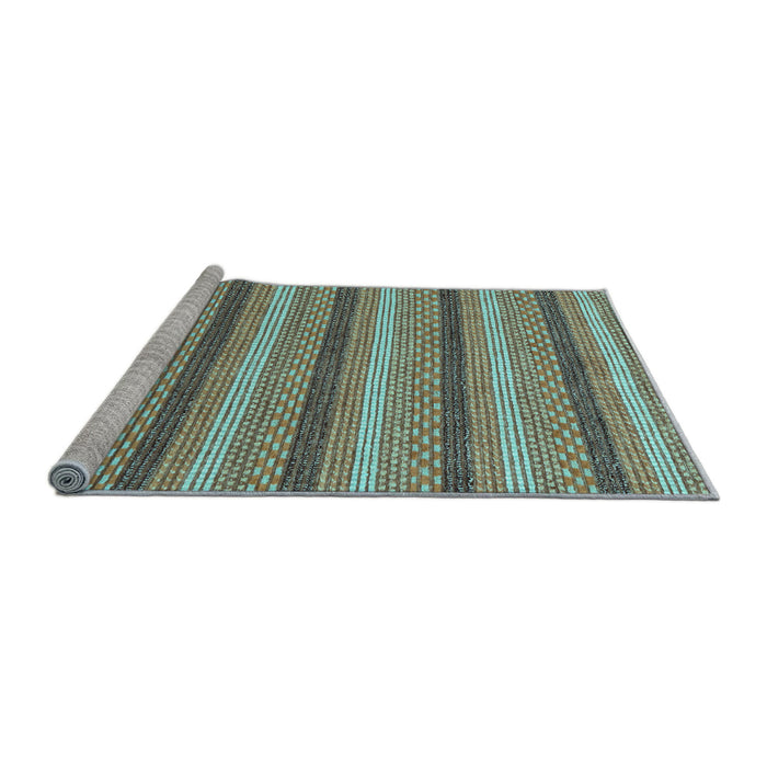 Sideview of Machine Washable Abstract Light Blue Modern Rug, wshabs238lblu