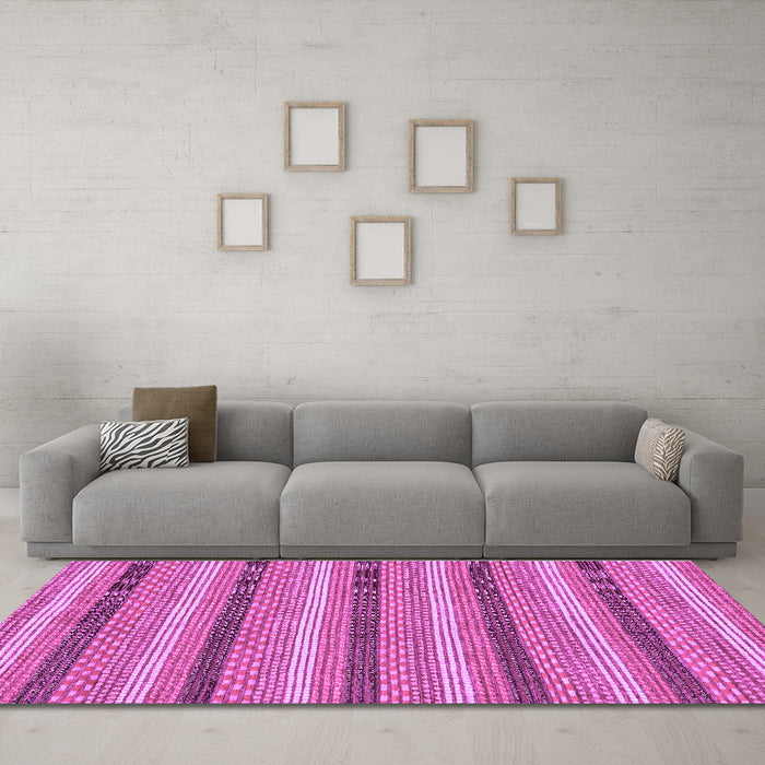 Machine Washable Abstract Purple Modern Area Rugs in a Living Room, wshabs238pur
