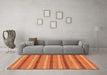 Machine Washable Abstract Orange Modern Area Rugs in a Living Room, wshabs238org