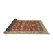 Sideview of Abstract Red Oriental Rug, abs2390