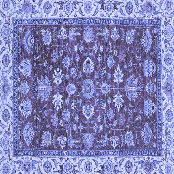 Square Oriental Blue Traditional Rug, abs2390blu
