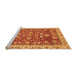 Sideview of Machine Washable Oriental Orange Traditional Area Rugs, wshabs2390org