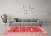 Machine Washable Oriental Red Traditional Rug, wshabs2390red