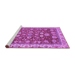 Sideview of Machine Washable Oriental Purple Traditional Area Rugs, wshabs2390pur