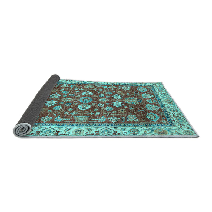 Sideview of Oriental Light Blue Traditional Rug, abs2390lblu