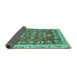 Sideview of Oriental Turquoise Traditional Rug, abs2390turq