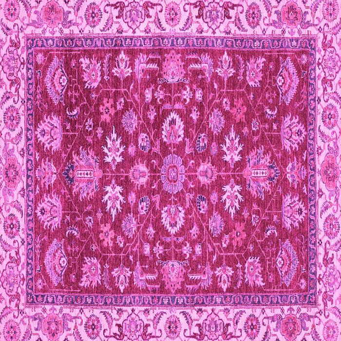 Square Oriental Pink Traditional Rug, abs2390pnk