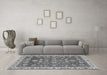 Machine Washable Oriental Gray Traditional Rug in a Living Room,, wshabs2390gry