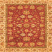 Square Oriental Orange Traditional Rug, abs2390org