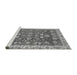 Sideview of Machine Washable Oriental Gray Traditional Rug, wshabs2390gry