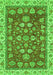 Machine Washable Oriental Green Traditional Area Rugs, wshabs2390grn