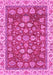 Machine Washable Oriental Pink Traditional Rug, wshabs2390pnk