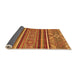 Sideview of Abstract Orange Modern Rug, abs2391org