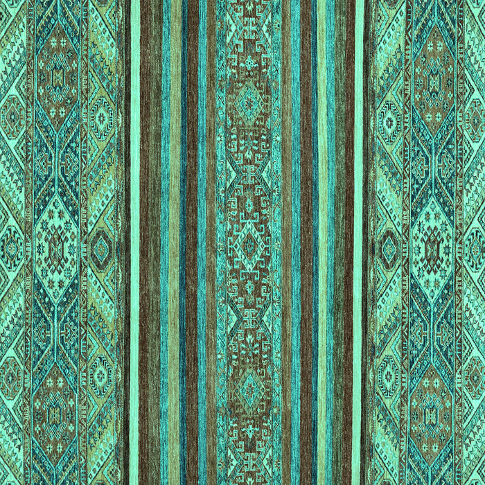Square Abstract Turquoise Modern Rug, abs2391turq