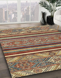 Abstract Brown Red Modern Rug, abs2391