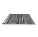 Sideview of Machine Washable Abstract Gray Modern Rug, wshabs2391gry