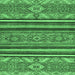 Square Abstract Emerald Green Modern Rug, abs2391emgrn