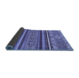 Sideview of Abstract Blue Modern Rug, abs2391blu