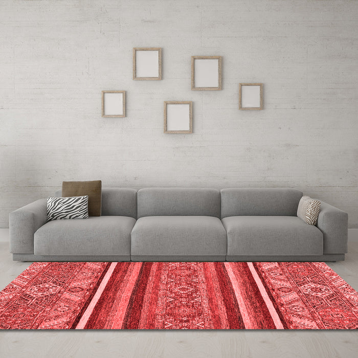 Modern Red Washable Rugs