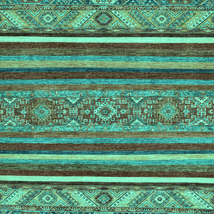 Machine Washable Abstract Turquoise Modern Area Rugs, wshabs2391turq