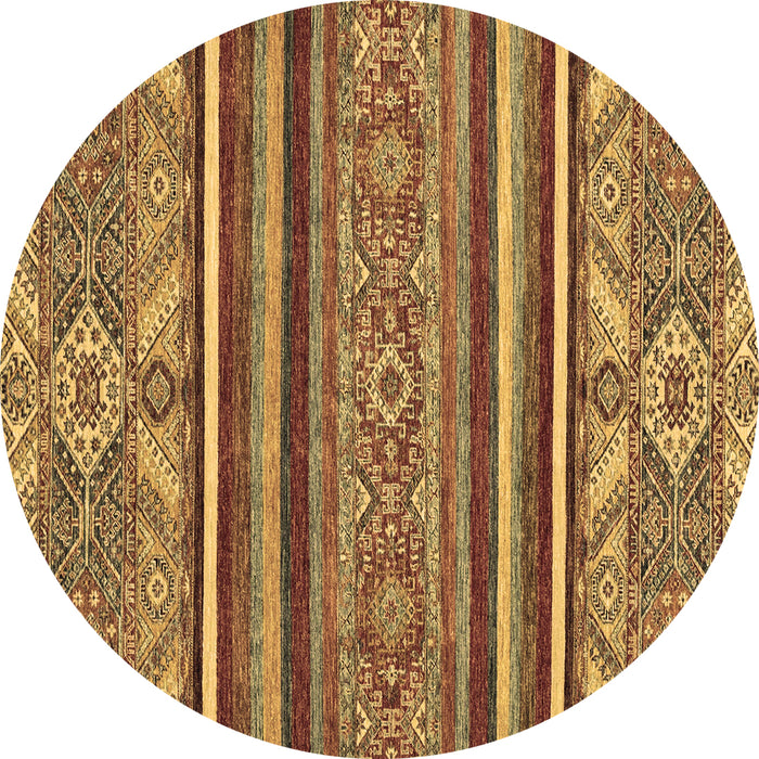 Round Machine Washable Abstract Brown Modern Rug, wshabs2391brn