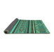 Sideview of Abstract Turquoise Modern Rug, abs2391turq