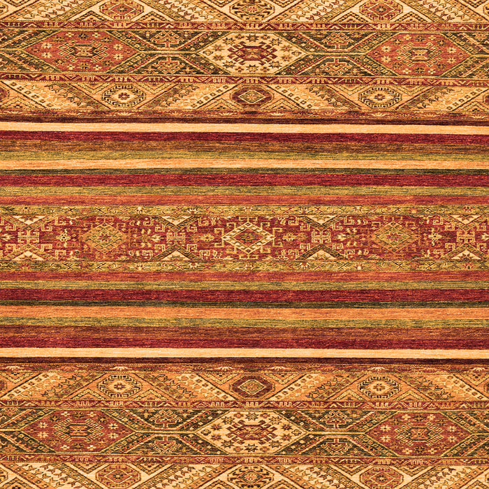 Square Machine Washable Abstract Orange Modern Area Rugs, wshabs2391org