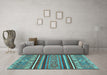 Machine Washable Abstract Light Blue Modern Rug in a Living Room, wshabs2391lblu