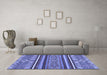 Machine Washable Abstract Blue Modern Rug in a Living Room, wshabs2391blu