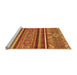 Sideview of Machine Washable Abstract Orange Modern Area Rugs, wshabs2391org