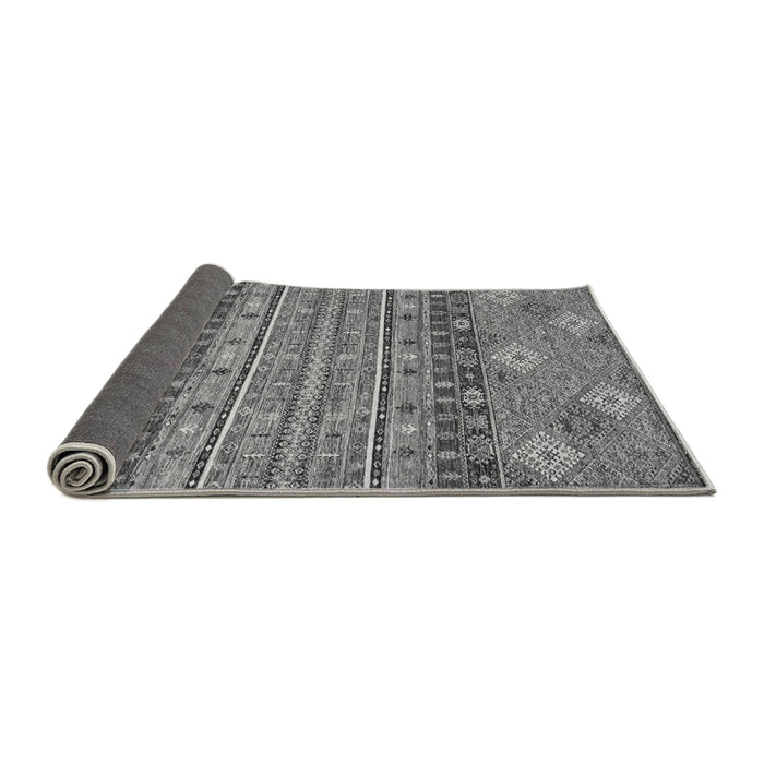 Sideview of Abstract Gray Modern Rug, abs2392gry