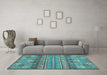 Machine Washable Abstract Light Blue Modern Rug in a Living Room, wshabs2392lblu