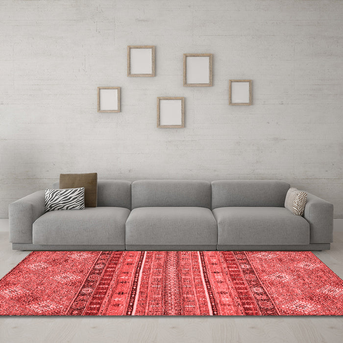 Modern Red Washable Rugs