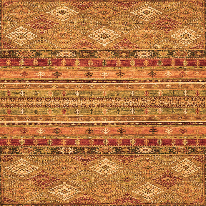 Square Abstract Orange Modern Rug, abs2392org