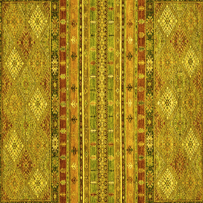 Square Machine Washable Abstract Yellow Modern Rug, wshabs2392yw