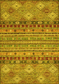 Abstract Yellow Modern Rug, abs2392yw