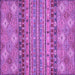 Square Machine Washable Abstract Purple Modern Area Rugs, wshabs2392pur