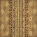 Square Abstract Brown Modern Rug, abs2392brn