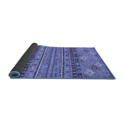 Sideview of Abstract Blue Modern Rug, abs2392blu