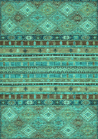 Abstract Turquoise Modern Rug, abs2392turq