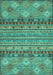 Abstract Turquoise Modern Rug, abs2392turq