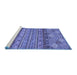 Sideview of Machine Washable Abstract Blue Modern Rug, wshabs2392blu