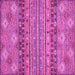 Square Machine Washable Abstract Pink Modern Rug, wshabs2392pnk