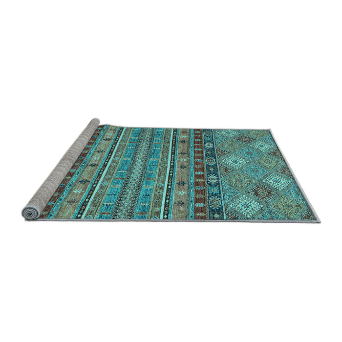 Sideview of Machine Washable Abstract Light Blue Modern Rug, wshabs2392lblu
