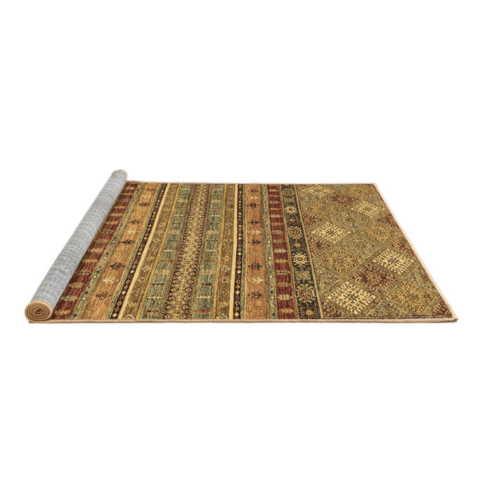 Sideview of Machine Washable Abstract Brown Modern Rug, wshabs2392brn