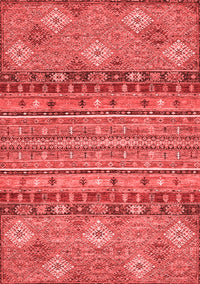 Abstract Red Modern Rug, abs2392red